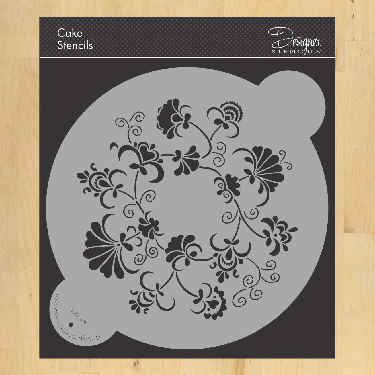 13 Inch Winterthur Museum Crewel Ring Cake Stencil Top by Designer Stencils