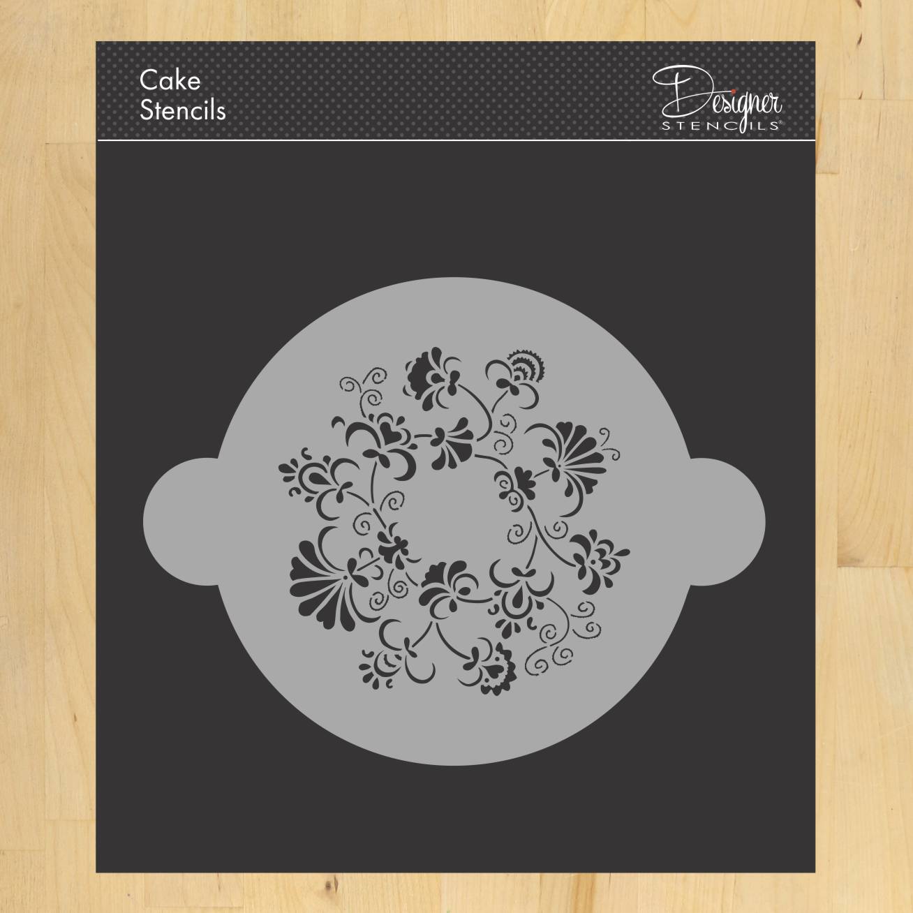 5 Inch Winterthur Museum Crewel Ring Cake Stencil Top by Designer Stencils