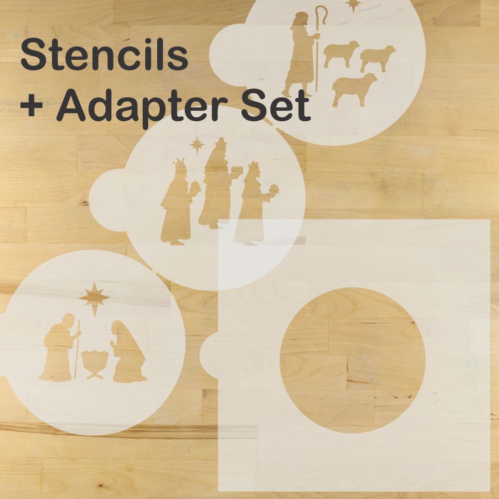 Nativity Round Cookie Stencil Set by Designer Stencils