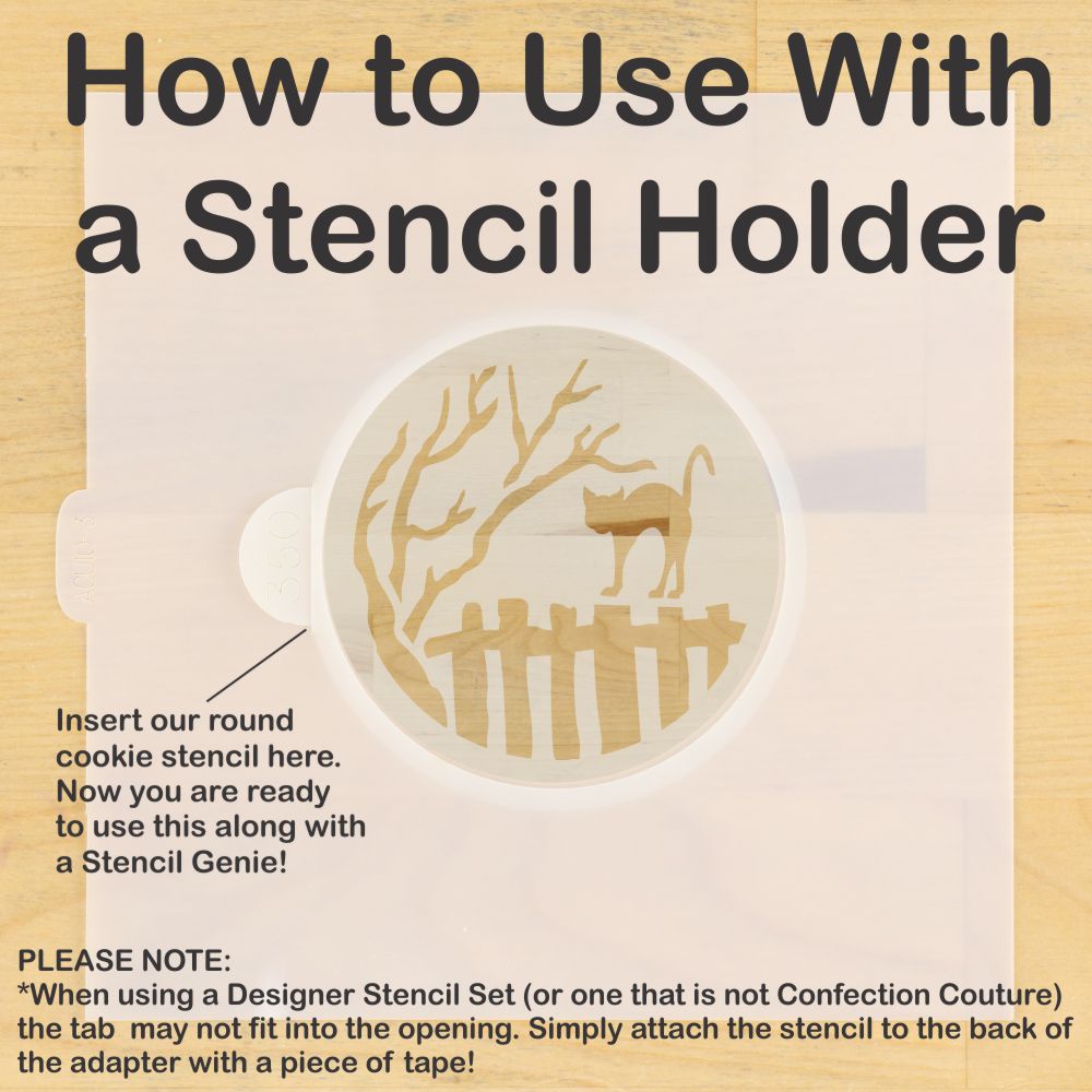 Witchy Halloween Round Cookie Stencil Sets by Designer Stencils