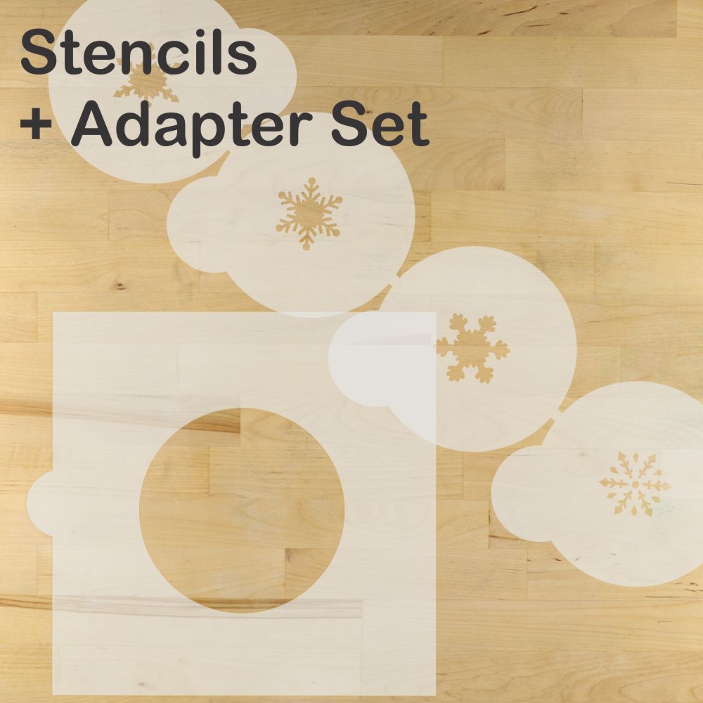Mini Snowflakes Round Cookie Stencil Set by Designer Stencils