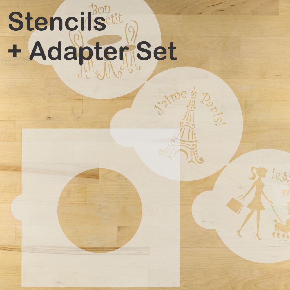 I Love Paris Round Cookie Stencil Set by Designer Stencils