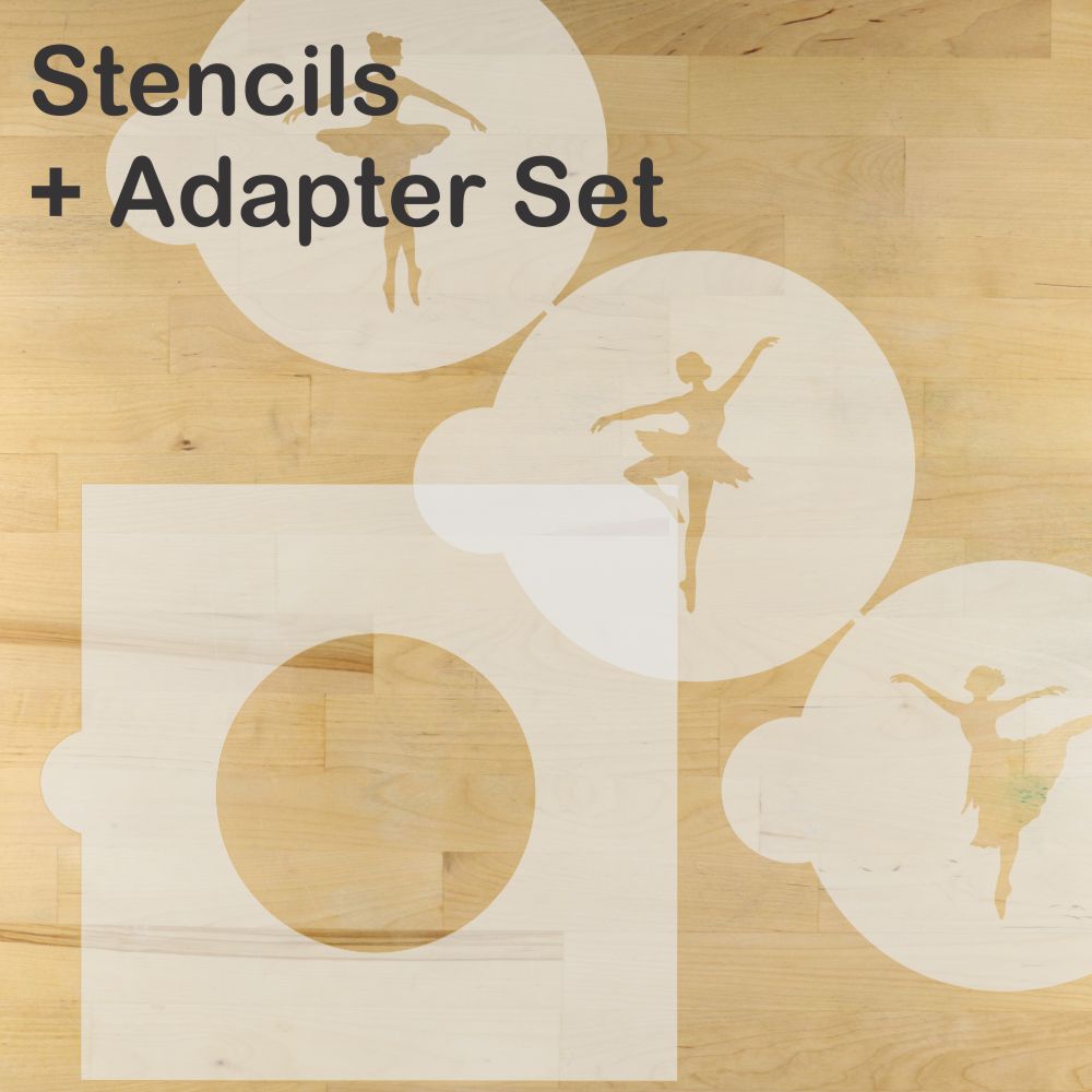 Ballerina Round Cookie Stencil Set by Designer Stencils