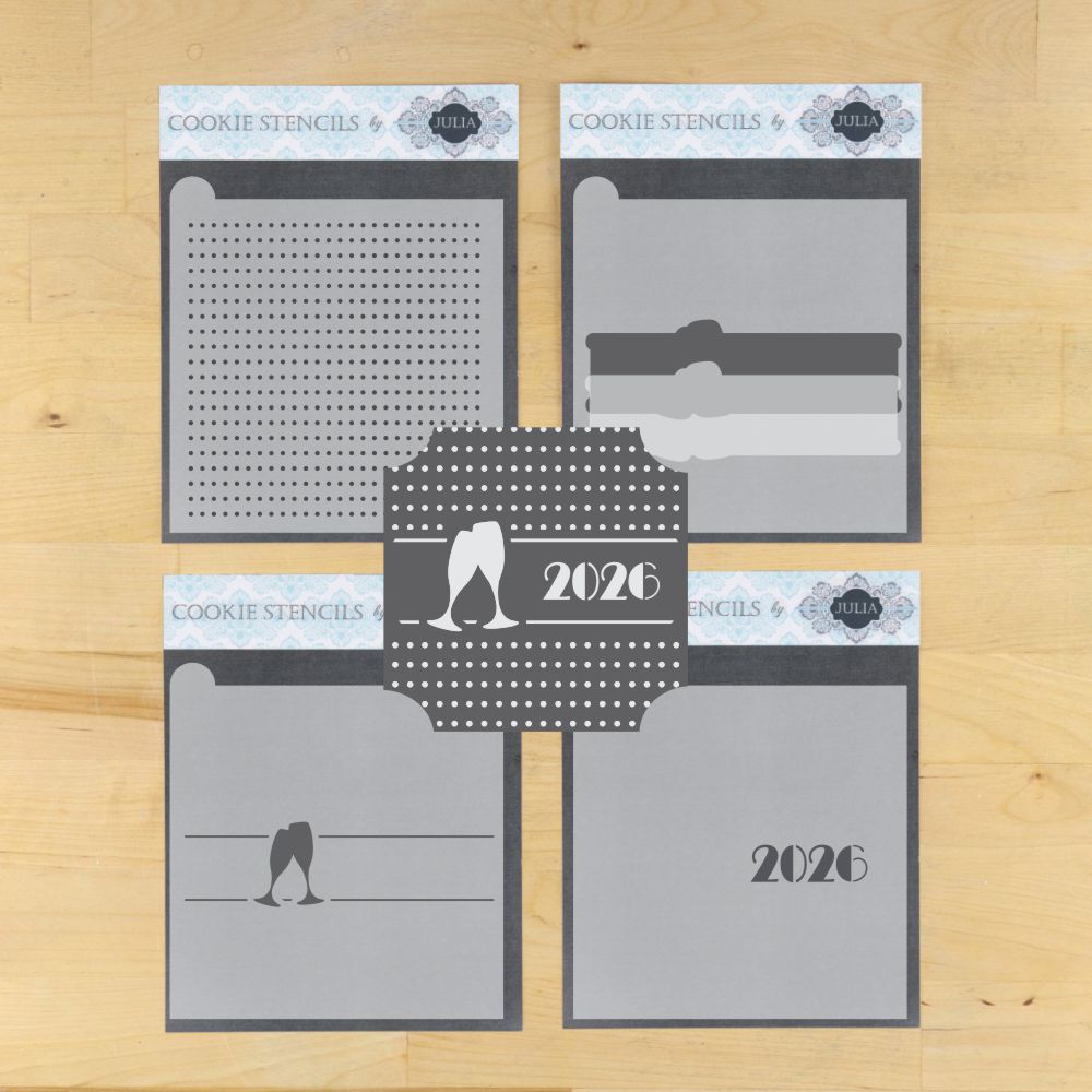 2026 Prettier Plaques Cookie Stencil 5 Pc Set