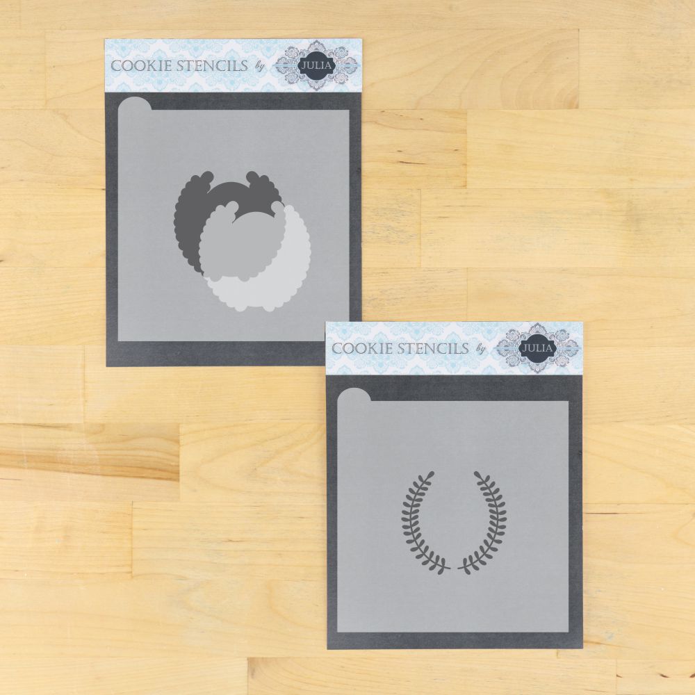 Single Monogram Prettier Plaques Cookie Stencil 3 Pc Set