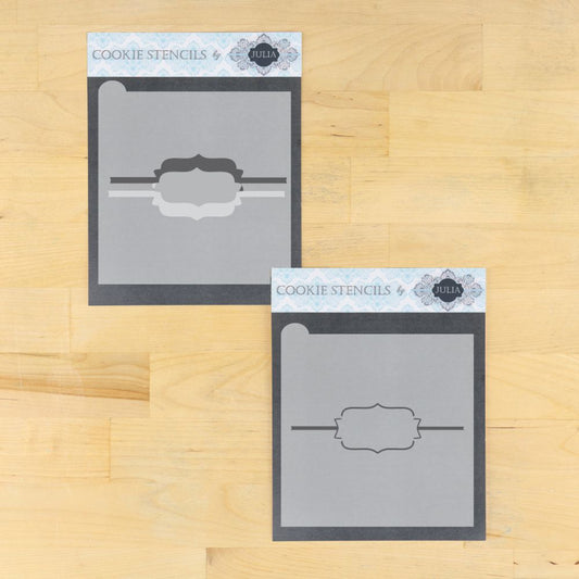 Tailored Frame with Banner Prettier Plaques Stencil 3 Pc Set
