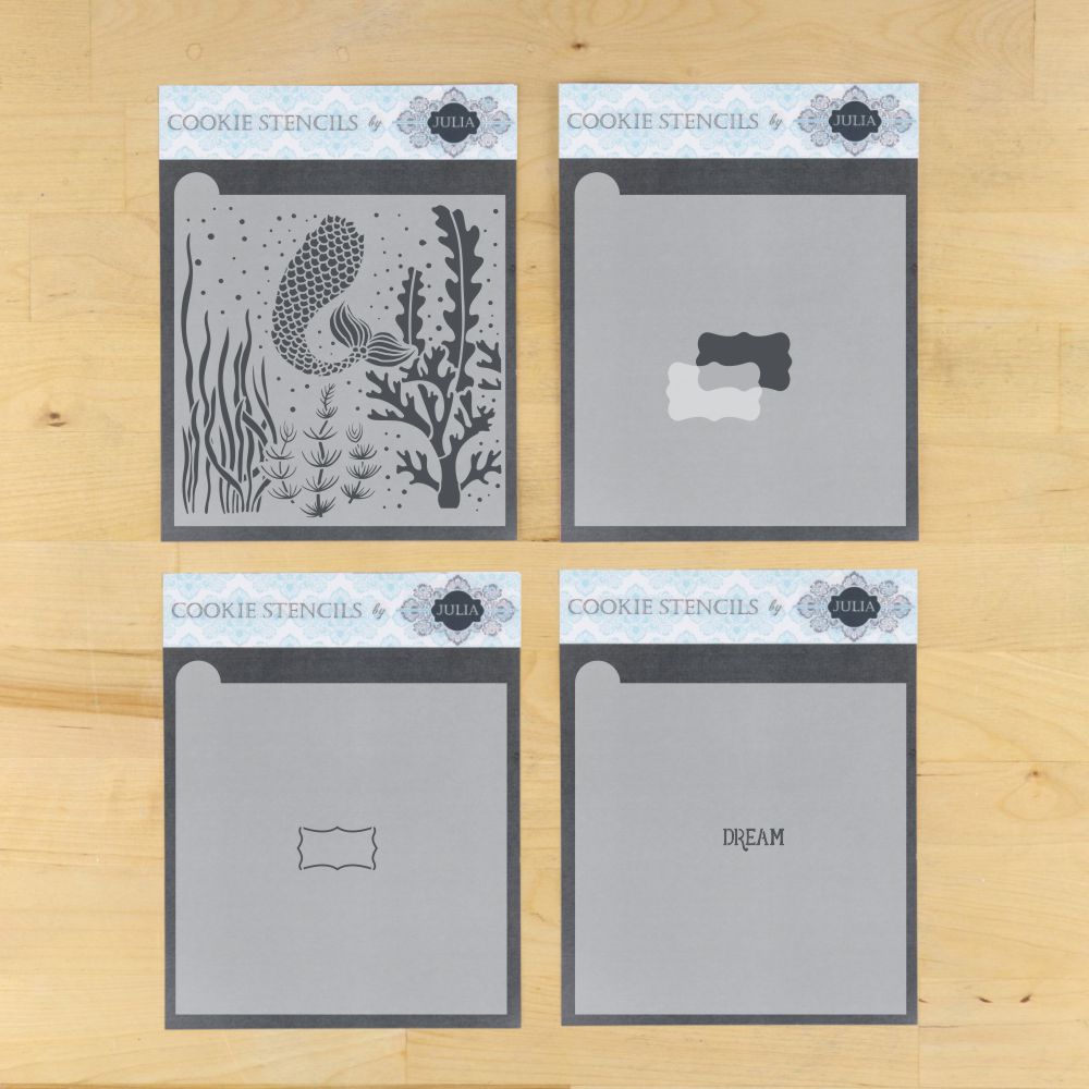 Underwater Fantasy Prettier Plaques Cookie Stencil 5 Pc Set