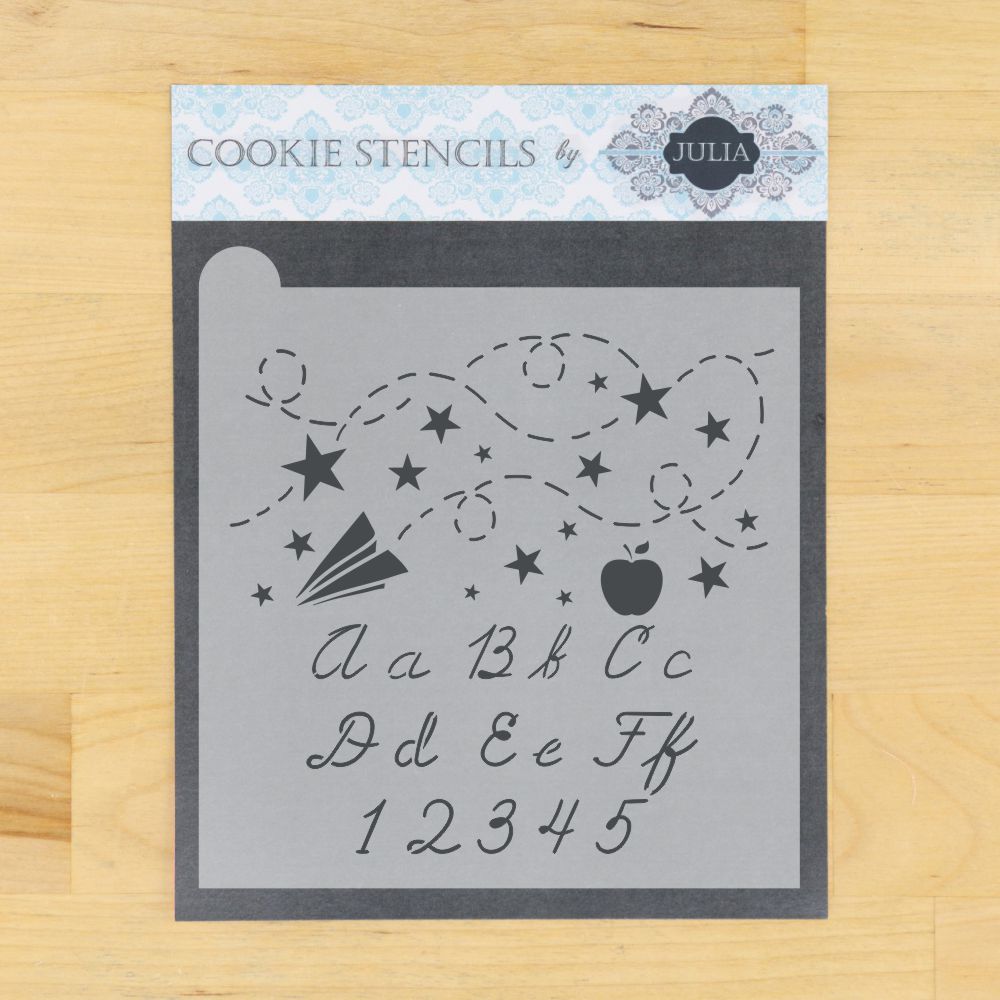 School Days Background Cookie Stencil