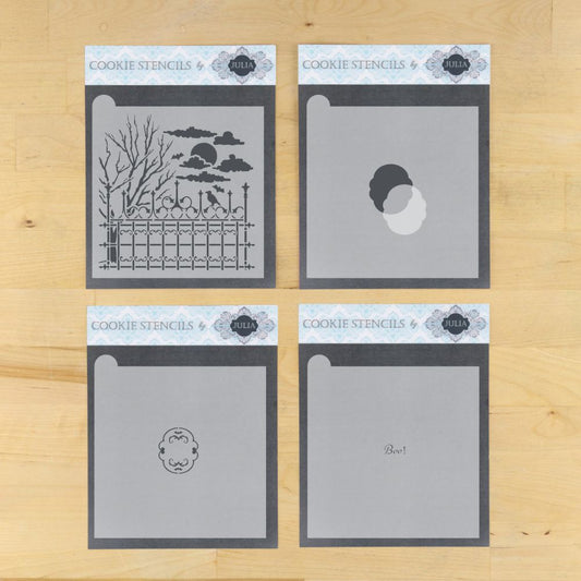 Hallows' Eve Prettier Plaques Cookie Stencil 5 Pc Set