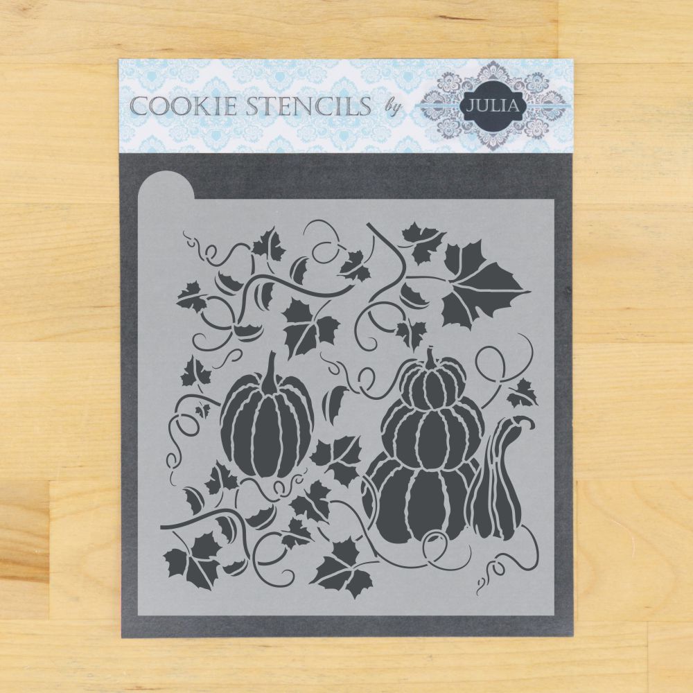 Pumpkin Patch Prettier Plaques Background Cookie Stencil