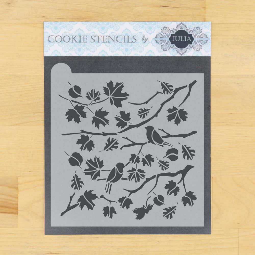 Fall Foliage Prettier Plaques Background Cookie Stencil
