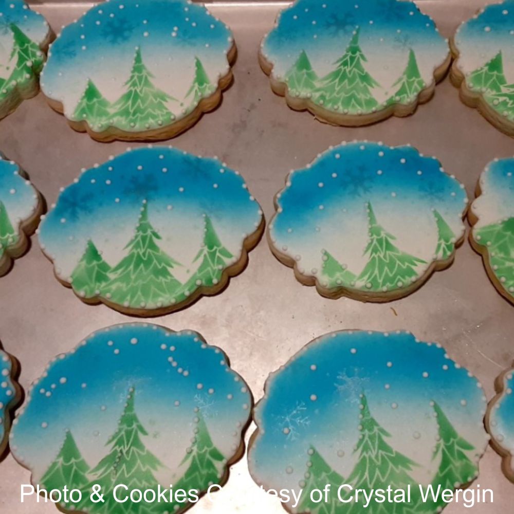 Winter Wonderland Prettier Plaques Background Cookie Stencil