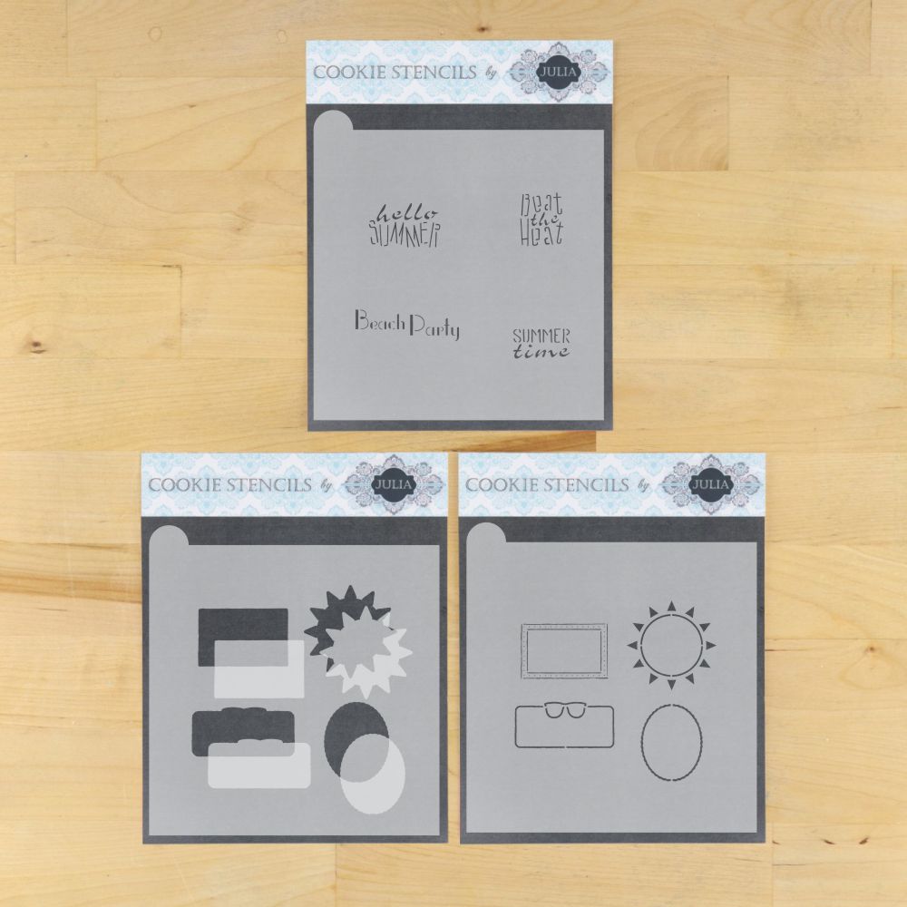 Day at the Beach Dynamic Duos Cookie Stencil Set