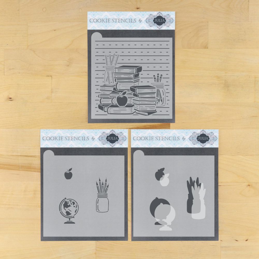 School Rules Dynamic Duos BAKGROUND Cookie Stencil Set