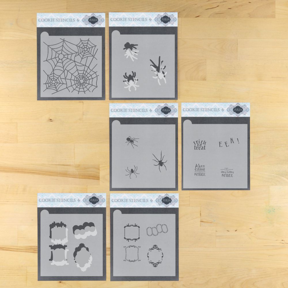 Halloween Spider Cookie Stencil Set from Julia Usher