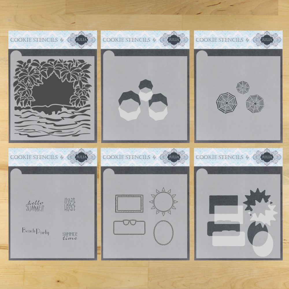 Day at the Beach Dynamic Duos Cookie Stencil Set