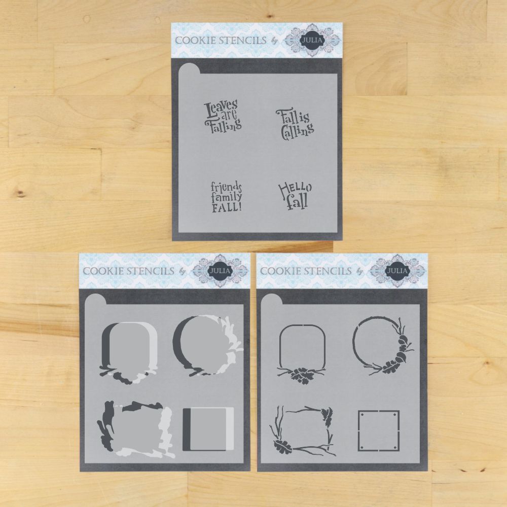 Fall is Calling Dynamic Duos Message and Frame Fall Cookie Stencil Set