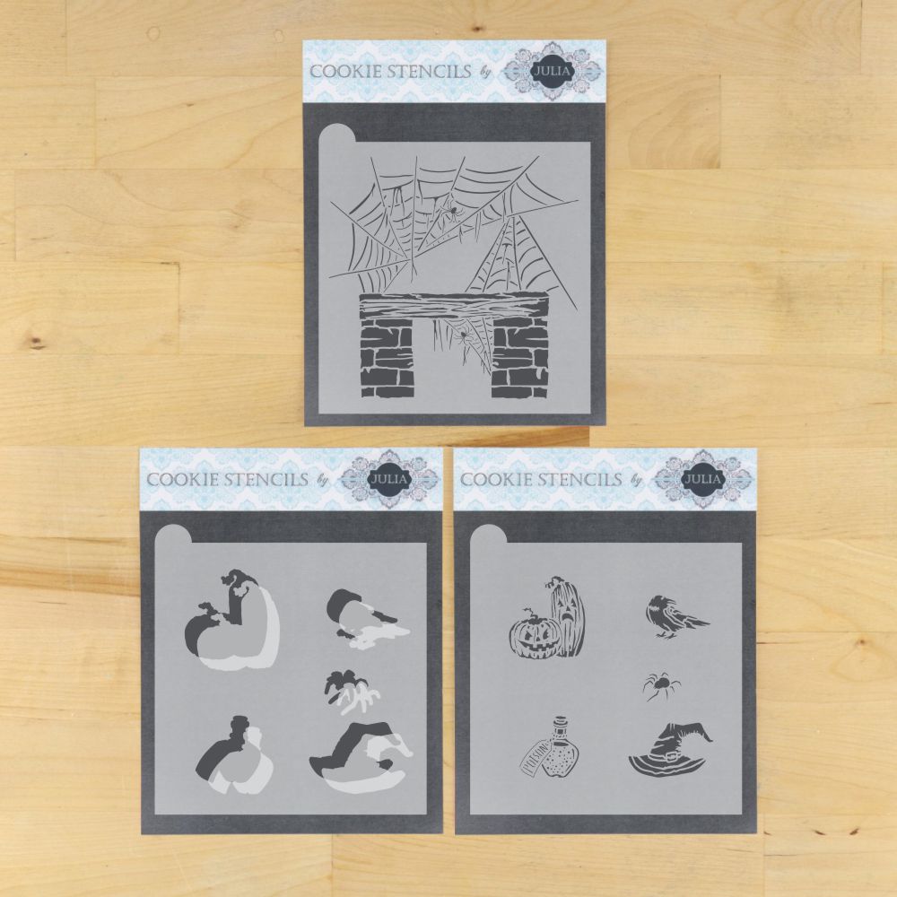 Home Spooky Home Dynamic Duos Background Cookie Stencil Set