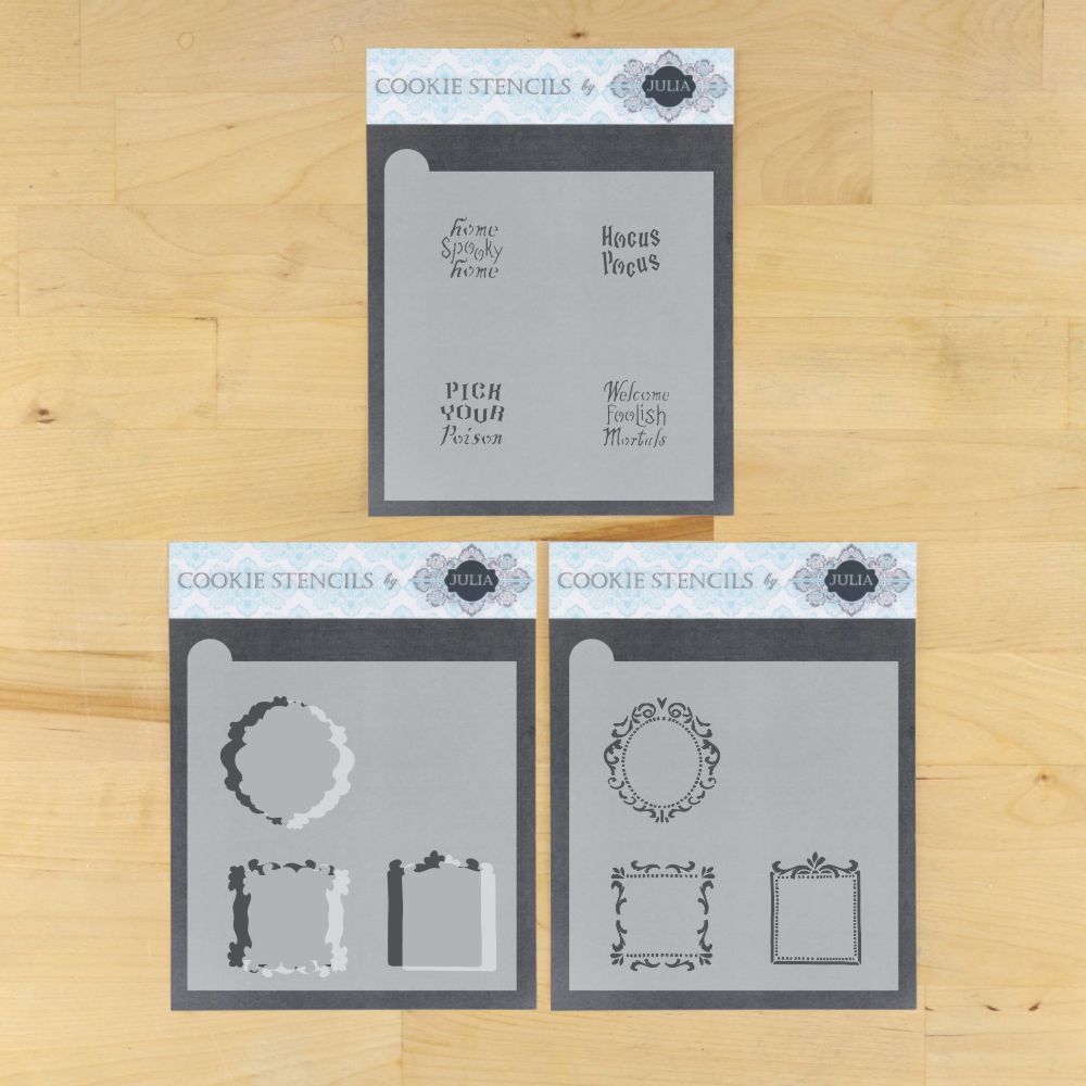 Home Spooky Home Dynamic Duos Message and Frame Cookie Stencil Set
