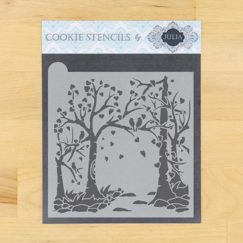 Heart Tree Dynamic Duos Background Cookie Stencil