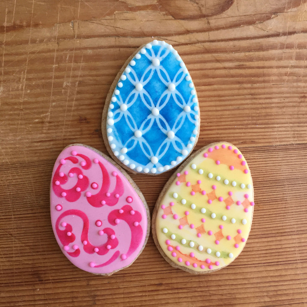 Mini Easter Egg Cookie Stencil and Cutter Set Cookies