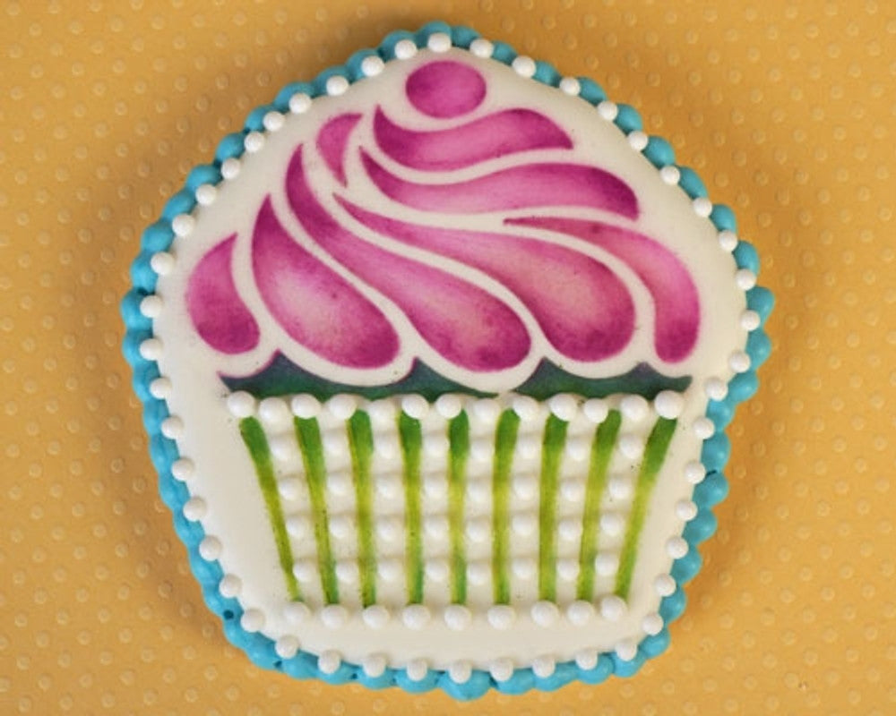 Cupcake Cookie Stencil and Cutter Set Cookie
