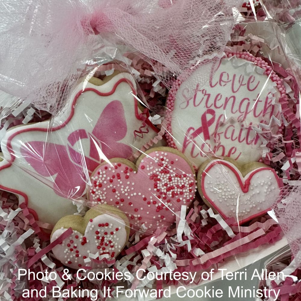 Love Strength Faith Hope BREAST CANCER Cookie Stencil