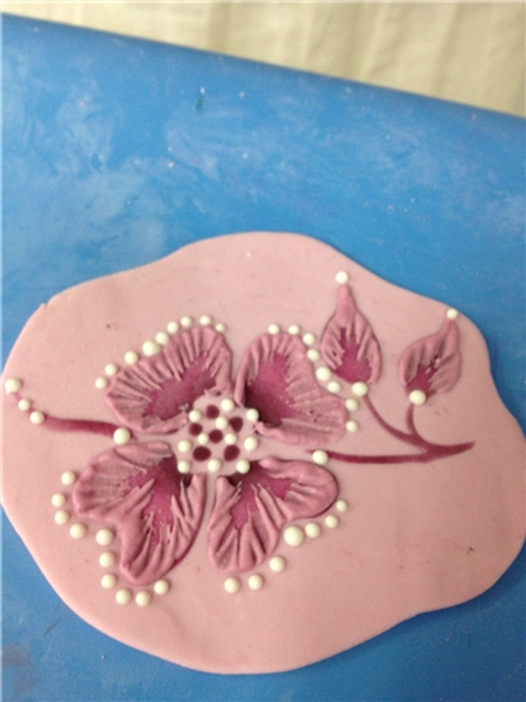 Multi-Layer Dogwood Cookie Stencil Set by Designer Stencils Fondant Sample