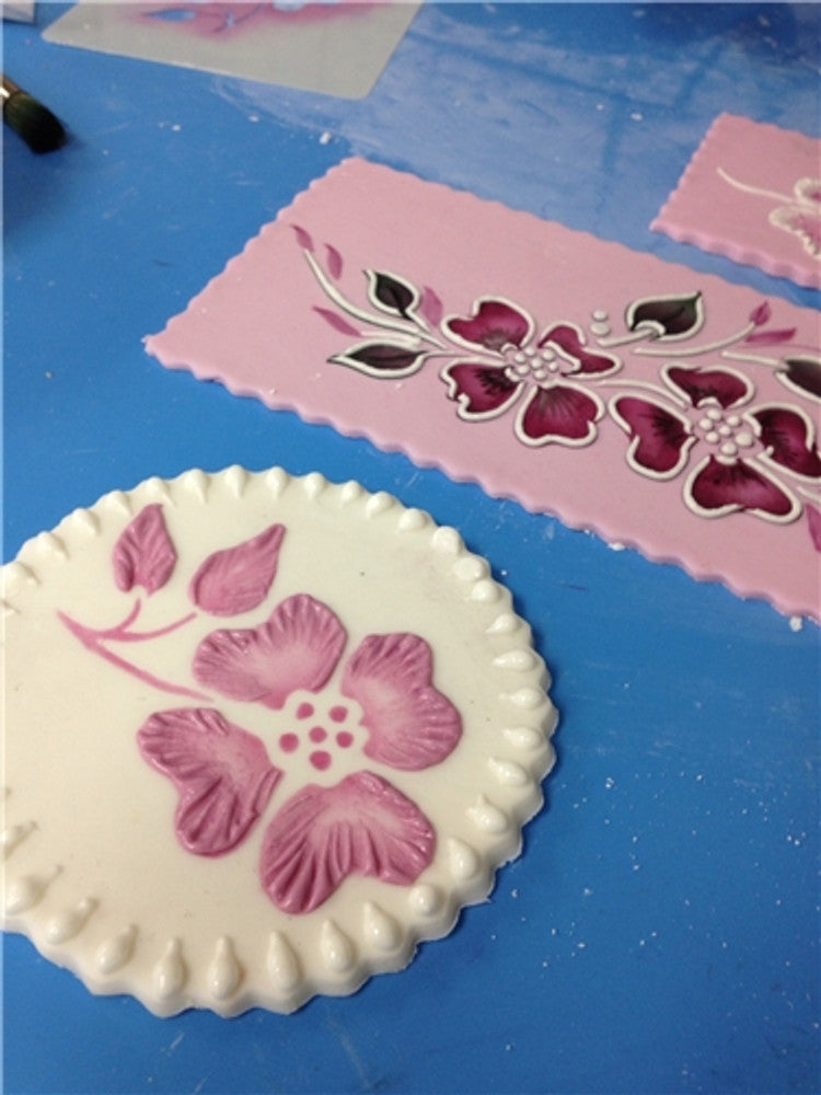 Multi-Layer Dogwood Cookie Stencil Set by Designer Stencils Fondant Samples
