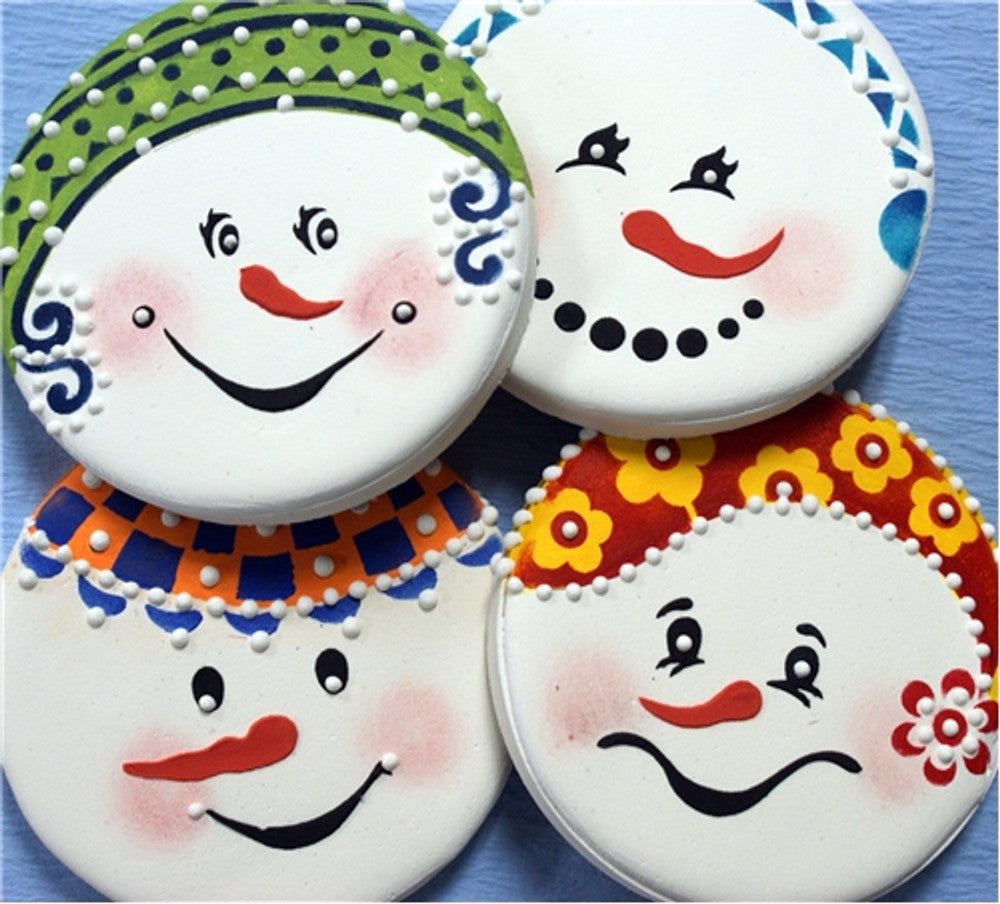 Snow Kids Round Cookie Stencil Set by Designer Stencils Cookies