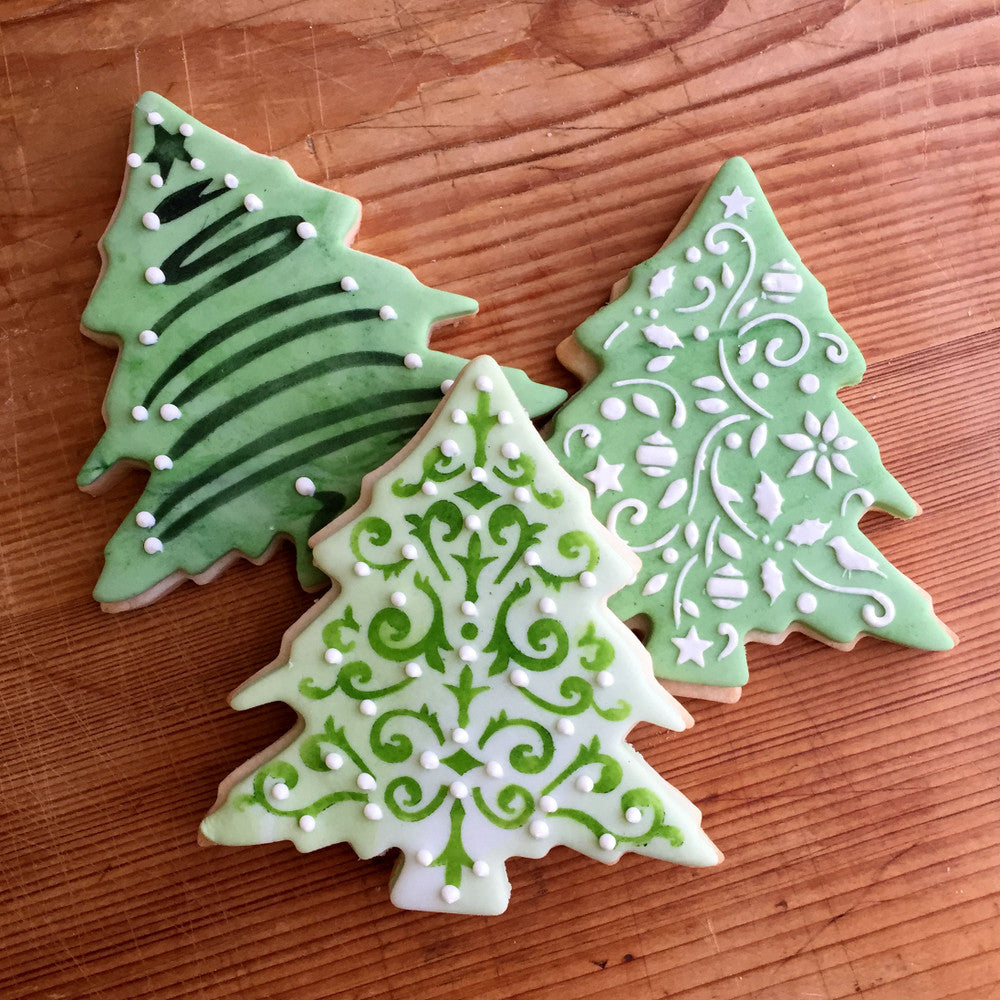 Christmas Tree Cookie Stencil and Cutter Set by Designer Stencils Cookies