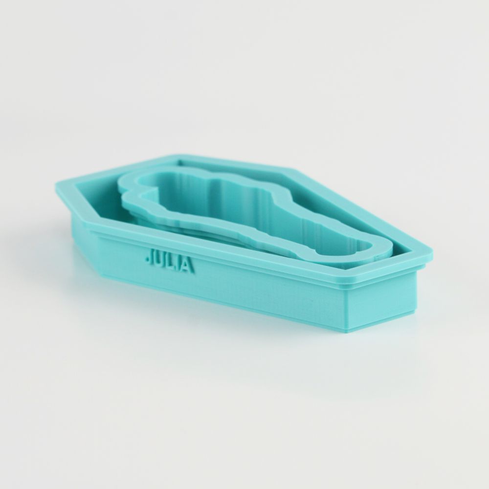 Skeleton and Coffin Halloween Cookie Cutters by Julia Usher