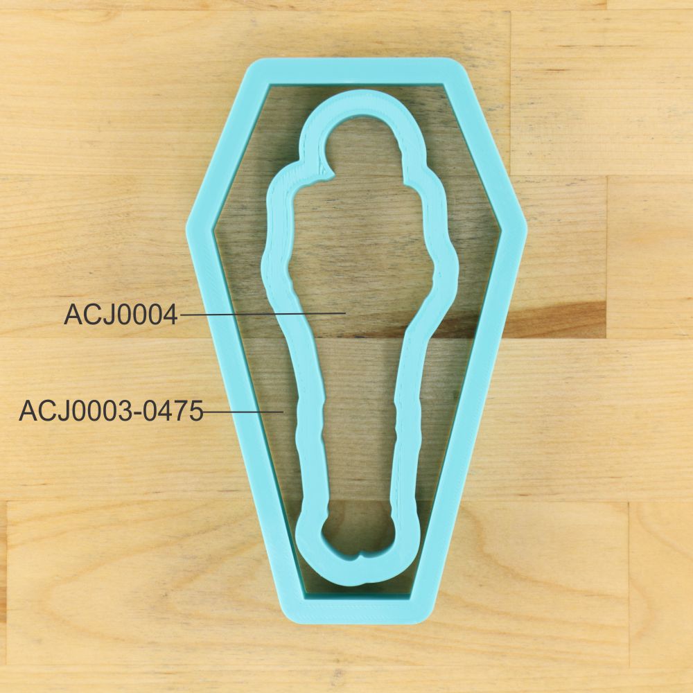 Coffin and Skeleton Halloween Cookie Cutter Set