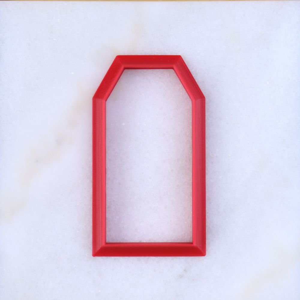 Label Plaque Cookie Cutter - Bottom View