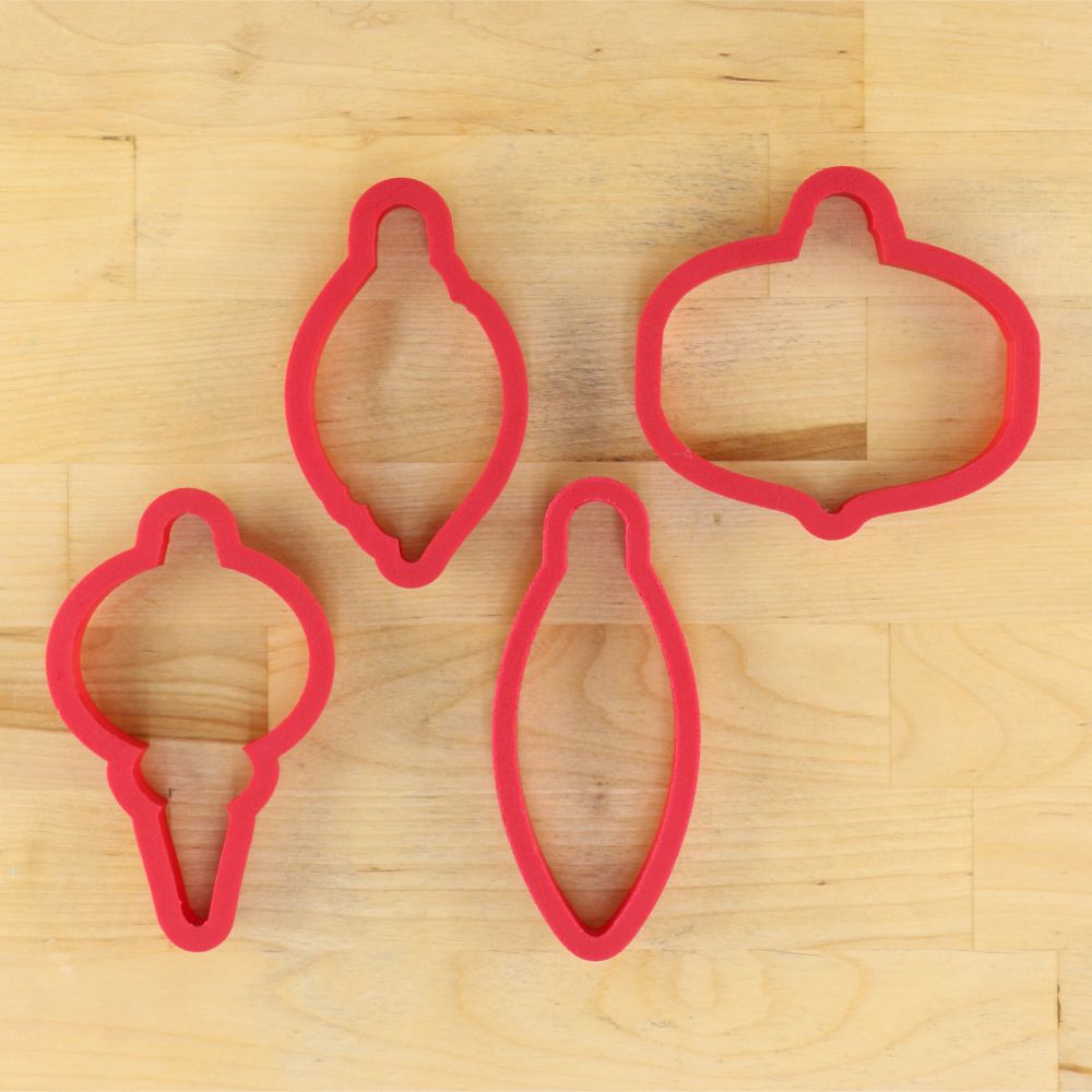 Retro Christmas Ornament Cookie Cutters