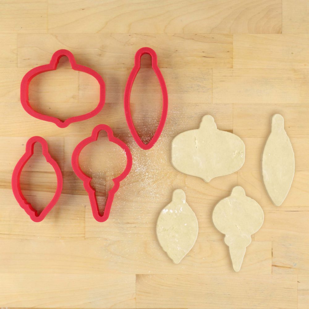 Retro Christmas Ornaments Cookie Cutter Set