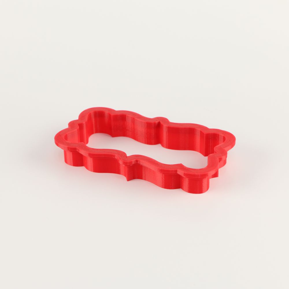 Leyton Plaque Cookie Cutter Side View