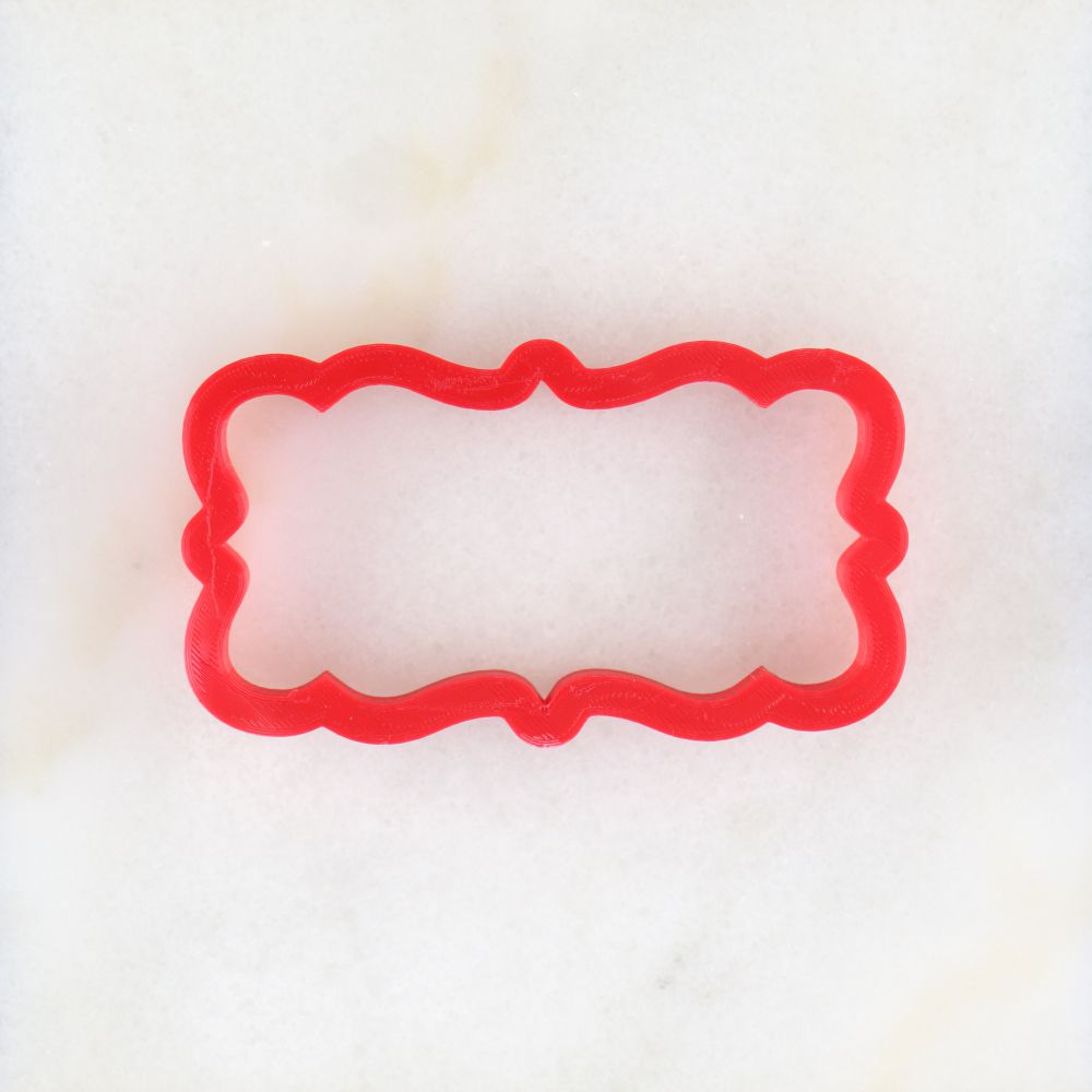 Leyton Plaque Cookie Cutter top view