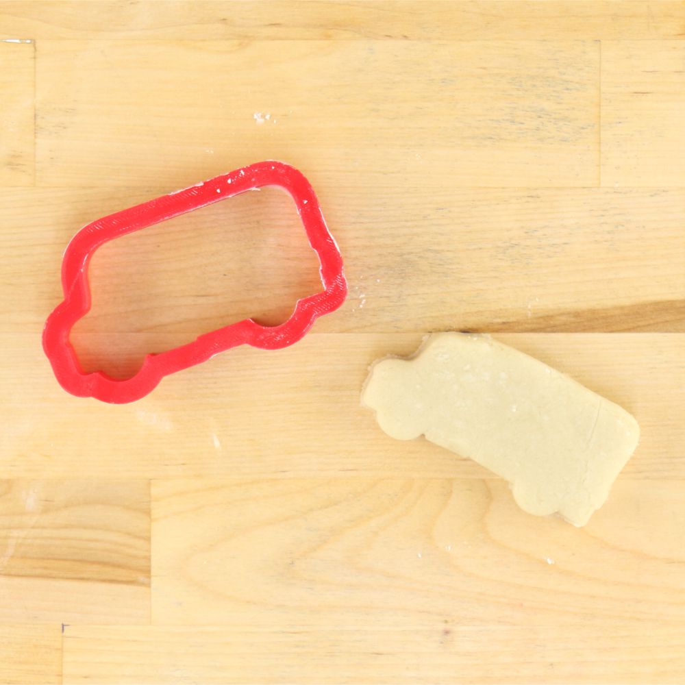 School Bus Cookie Stencil with Cookie Cutter