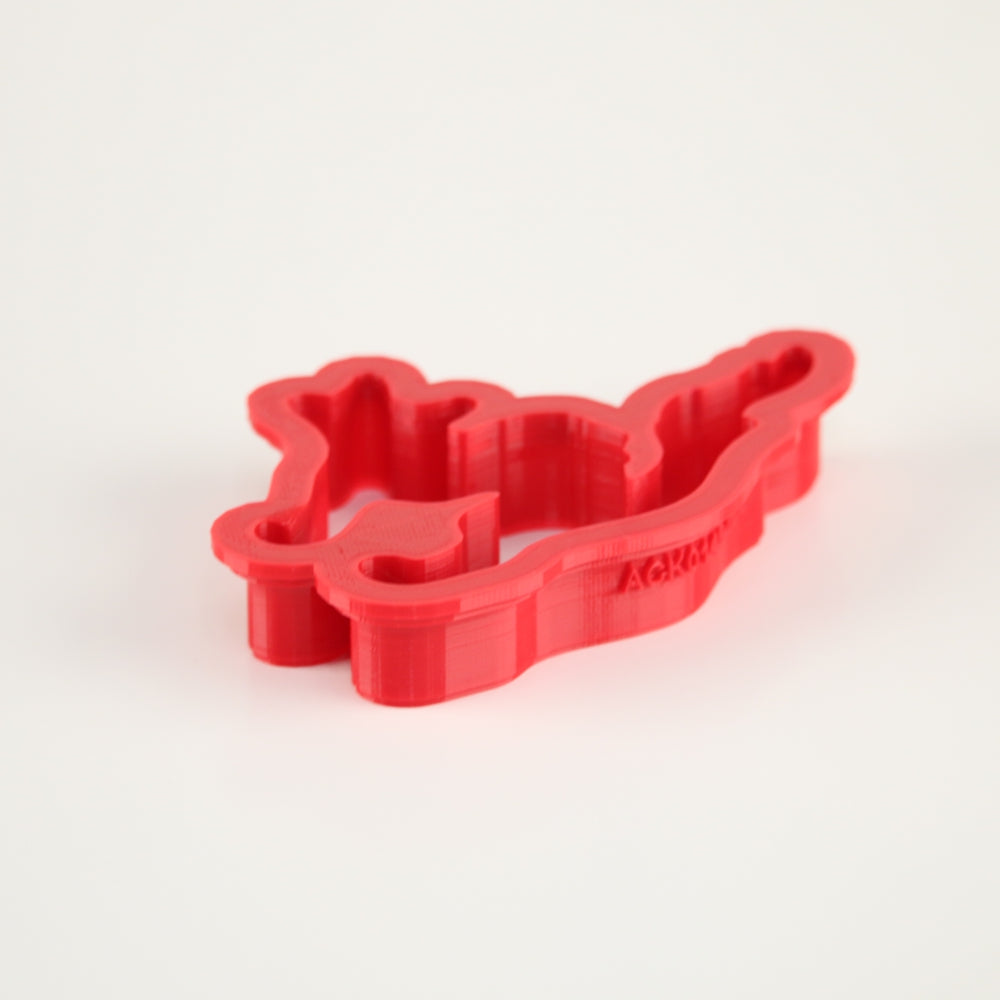 Side view of black cat cookie cutter