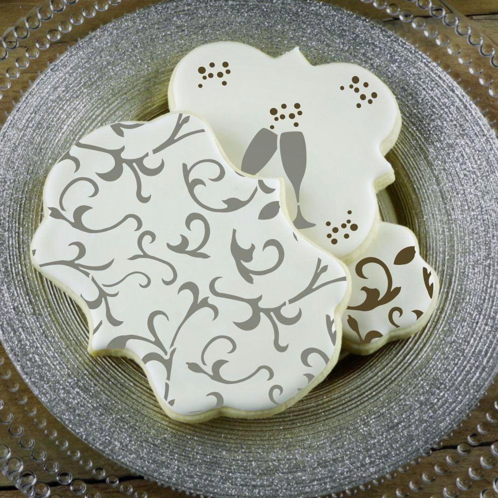 Scroll Background Cookie Stencil Background