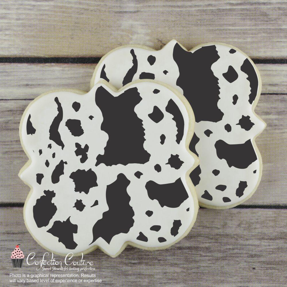 Cowhide Print Background Cookie Stencil Background