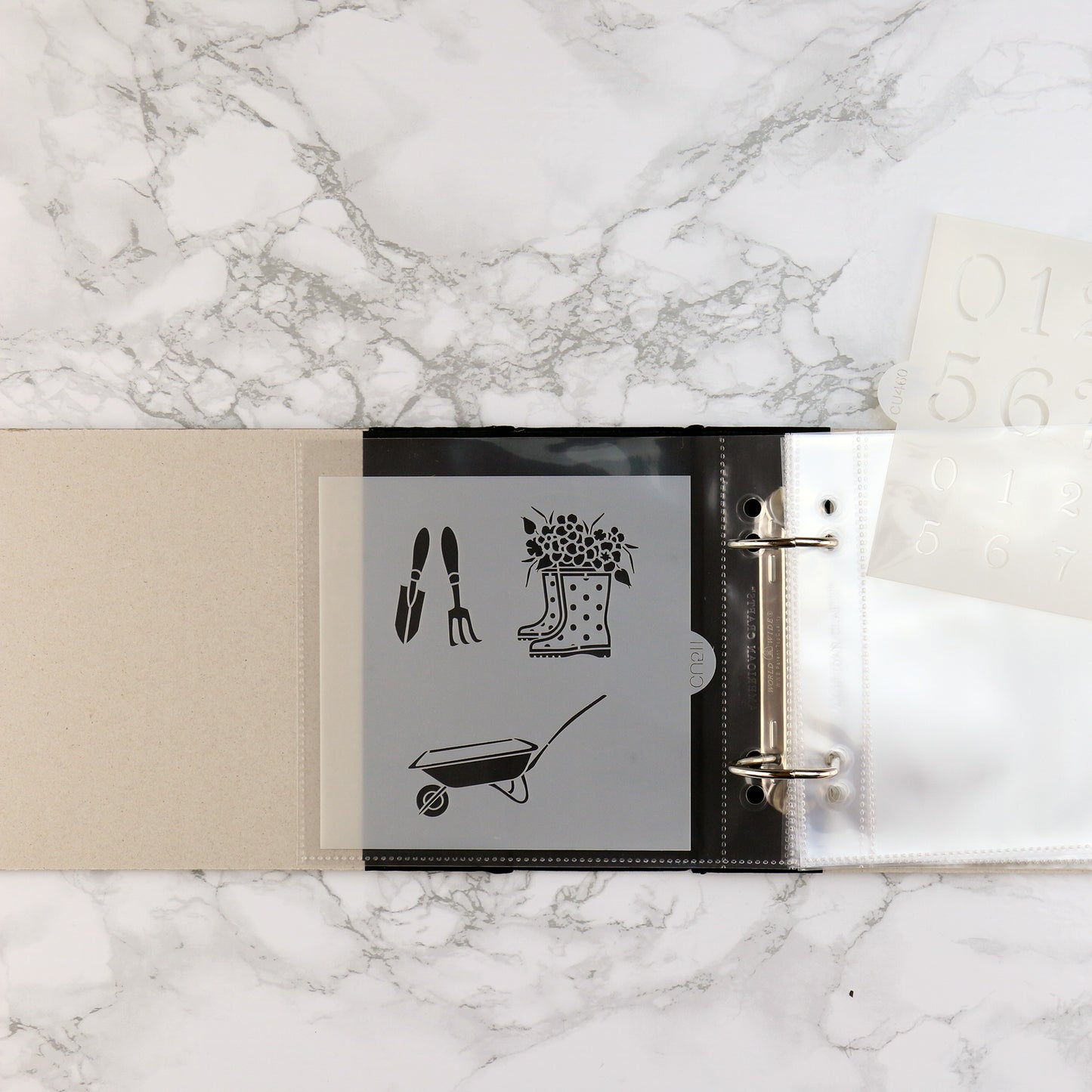 Modern Album Pressed Board Cookie Stencil Keeper