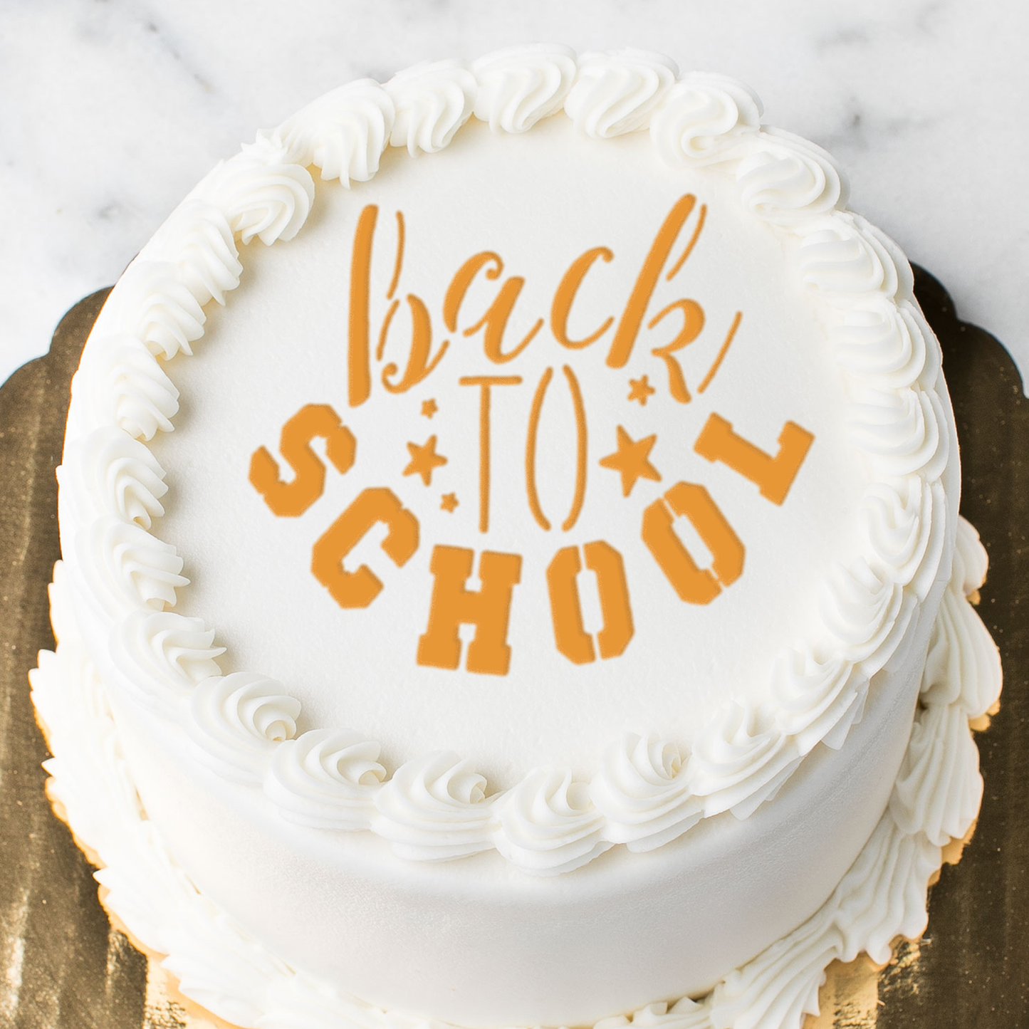 Back to School Cake Top Stencil Trio