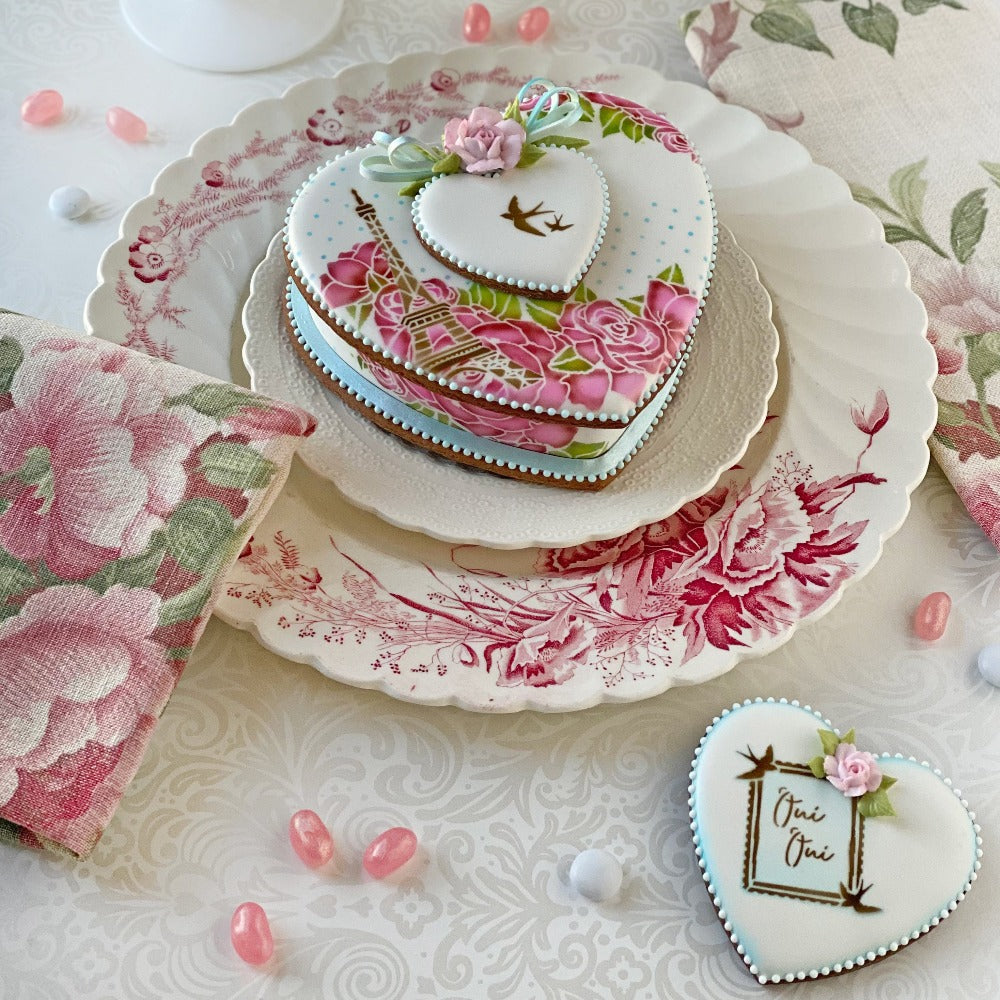 Julia's Kitchen Club Parisian Rose Heart Box Kit. Buy your kit today!