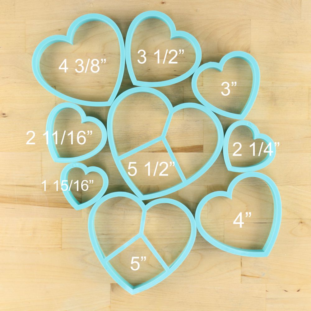 Classic Heart Graduated Cutter Set By Julia Usher