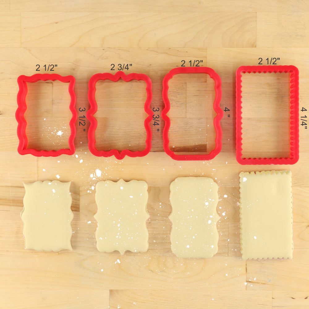 Assorted Decorative Edge Rectangular Cookie Cutters