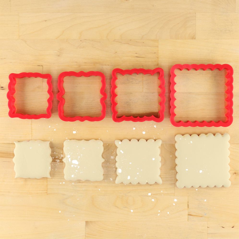 Assorted Squares 4 Piece Cookie Cutter Set
