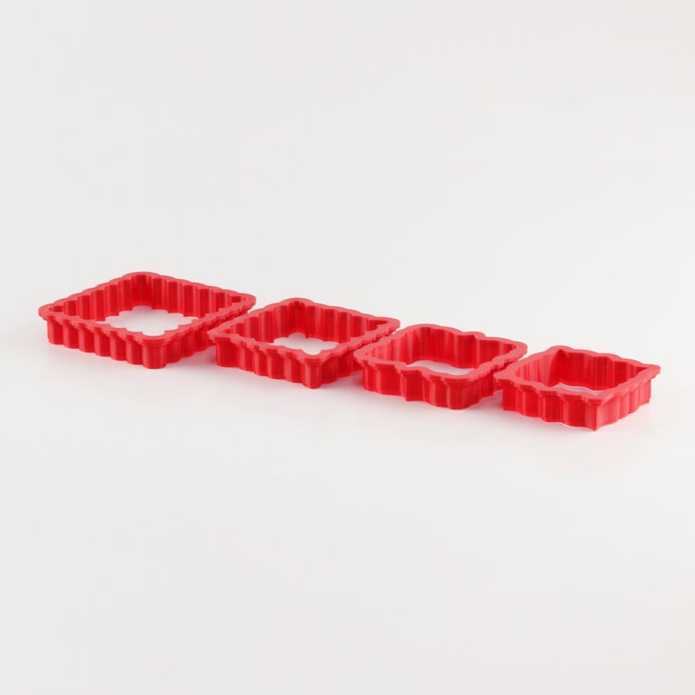 Assorted Squares 4 Piece Cookie Cutter Set