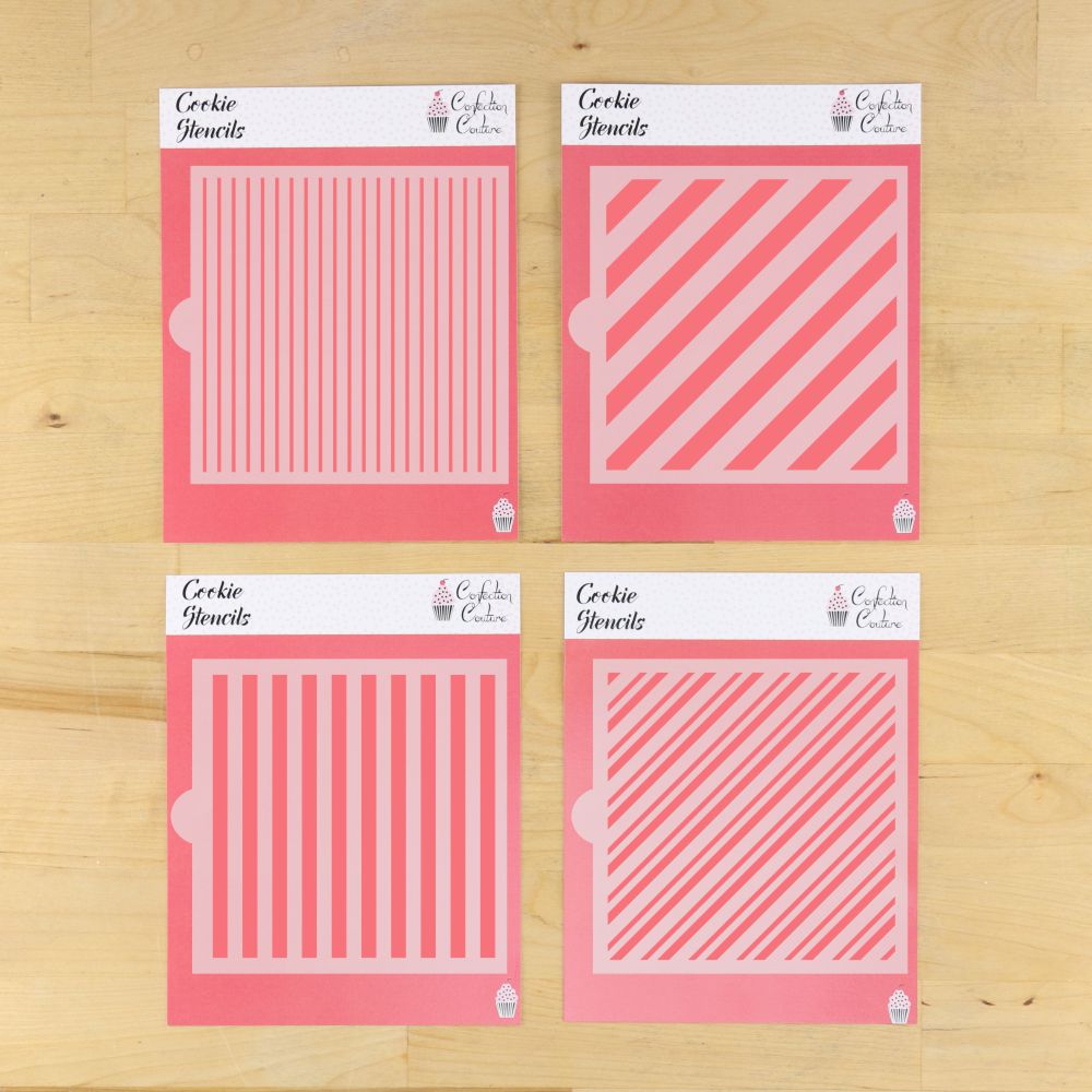 Assorted Stripes Cookie Stencil Value Bundle